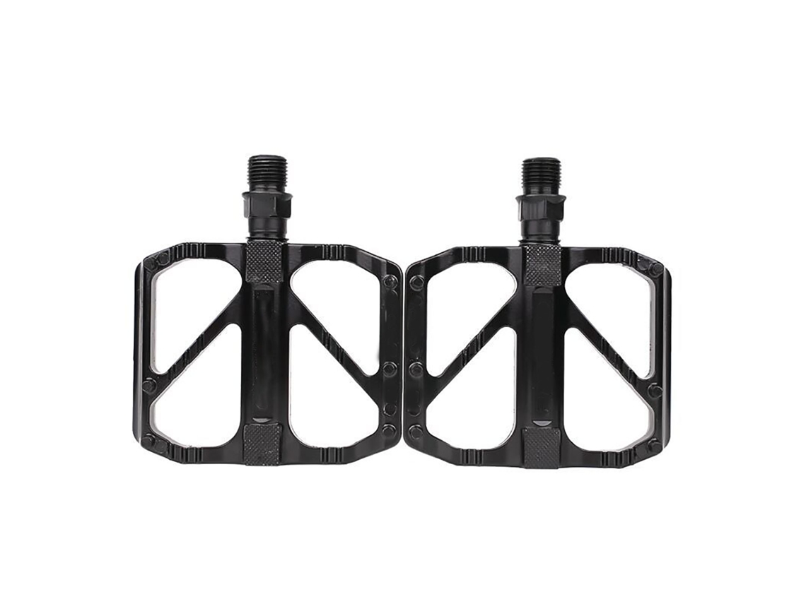 Pedales De Bicicleta (2 Unidades) Con 3 Rodamientos, Pedales De Plataforma De Aluminio, Para Mtb Y Ciclismo De Carretera, Color Negro.