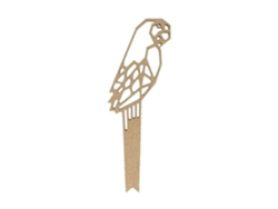 Silueta de madera MDF - Loro de origami 15 cm