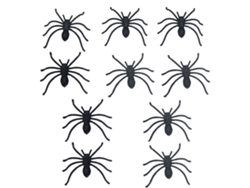 Arañas artificiales para decoración de Halloween con ambiente festivo