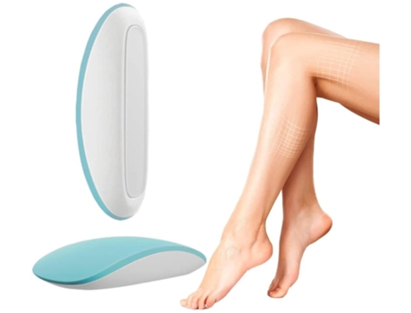 Depiladora de cristal para mujeres y hombres, herramienta depiladora de cristal sedoso para brazos, piernas, cuerpo, azul BISBISOUS