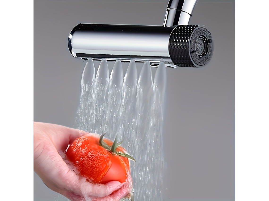 Extensión Para Grifo De Cocina Con Seis Rociadores Y Caño Antisalpicaduras Giratorio De 720°, Apta Para Fregaderos Modernos.