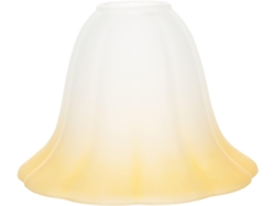 Pantalla de cristal beige para lámparas de mesita de noche y de mesa, diseño sencillo, estructura limpia, suaviza la luz y SFUSHOS
