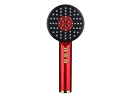 Cepillo de masaje portátil con terapia de luz roja, carga USB, para hombres y mujeres.