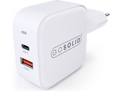 Cargador Rápido Compatible con Gan2 45W 1X Usb Qc3.0 1X Usb-C Pd3.0 ¡GO SOLID