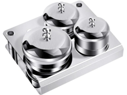 Juego De 3 Copas Para Clavos De Metal De Acero Inoxidable Plateado
