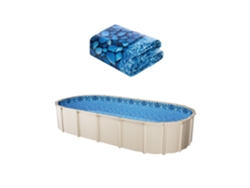 Vevor Revestimiento Para Piscina 1006x549 Cm Ovalado Altura De Pared De 137 Cm