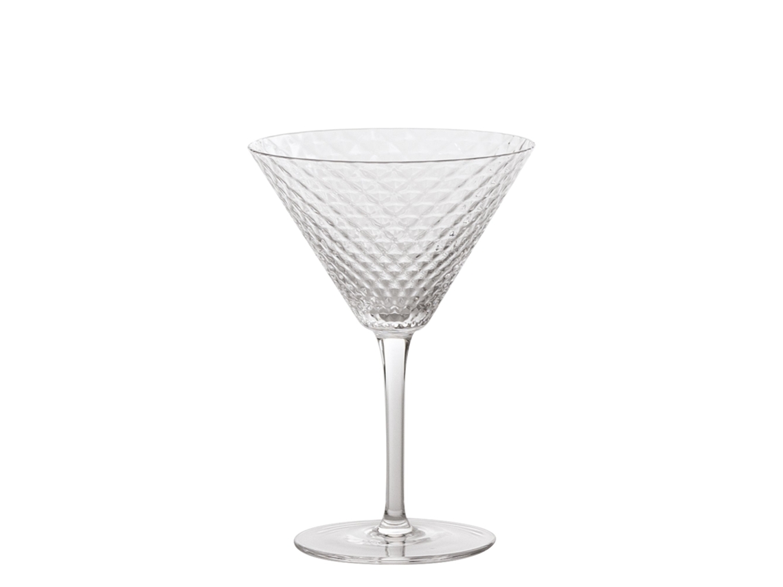 Martini - Juego de 4 copas de 23 cl para cócteles y vinos aromáticos, diseño elegante - Zafferano Made in Italy