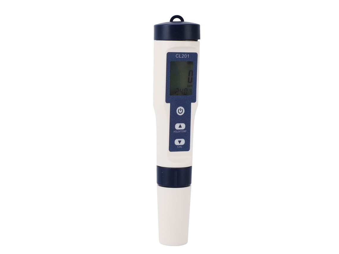 Medidor de calidad del agua Cl₂ térmico IP65 para piscinas y acuarios