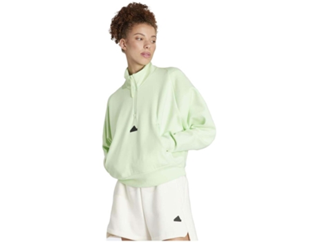 Sudadera de Mujer ADIDAS Capucha Qz Verde (S)