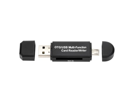 Lector de tarjetas de memoria OTG multifunción Tarjeta Micro SD / SD // Lector de tarjetas de teléfono USB USB TF de alta velocidad 2.0 negro