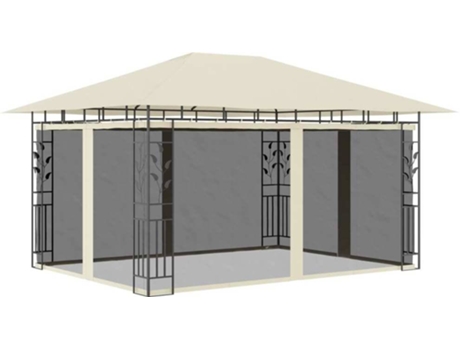 vidaXL Cenador con mosquitera color crema 4x3x2,73 m 180 g/m²