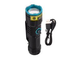 Linterna portátil de aluminio con LED UV recargable USB-C de 365 nm, zoom ajustable, 2026, para detectar orina de mascotas.