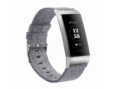 Correa INF Wbf-fc318 canvas-grey(l) para Fitbit by Google Charge 3/4 (Lona - Gris - L)