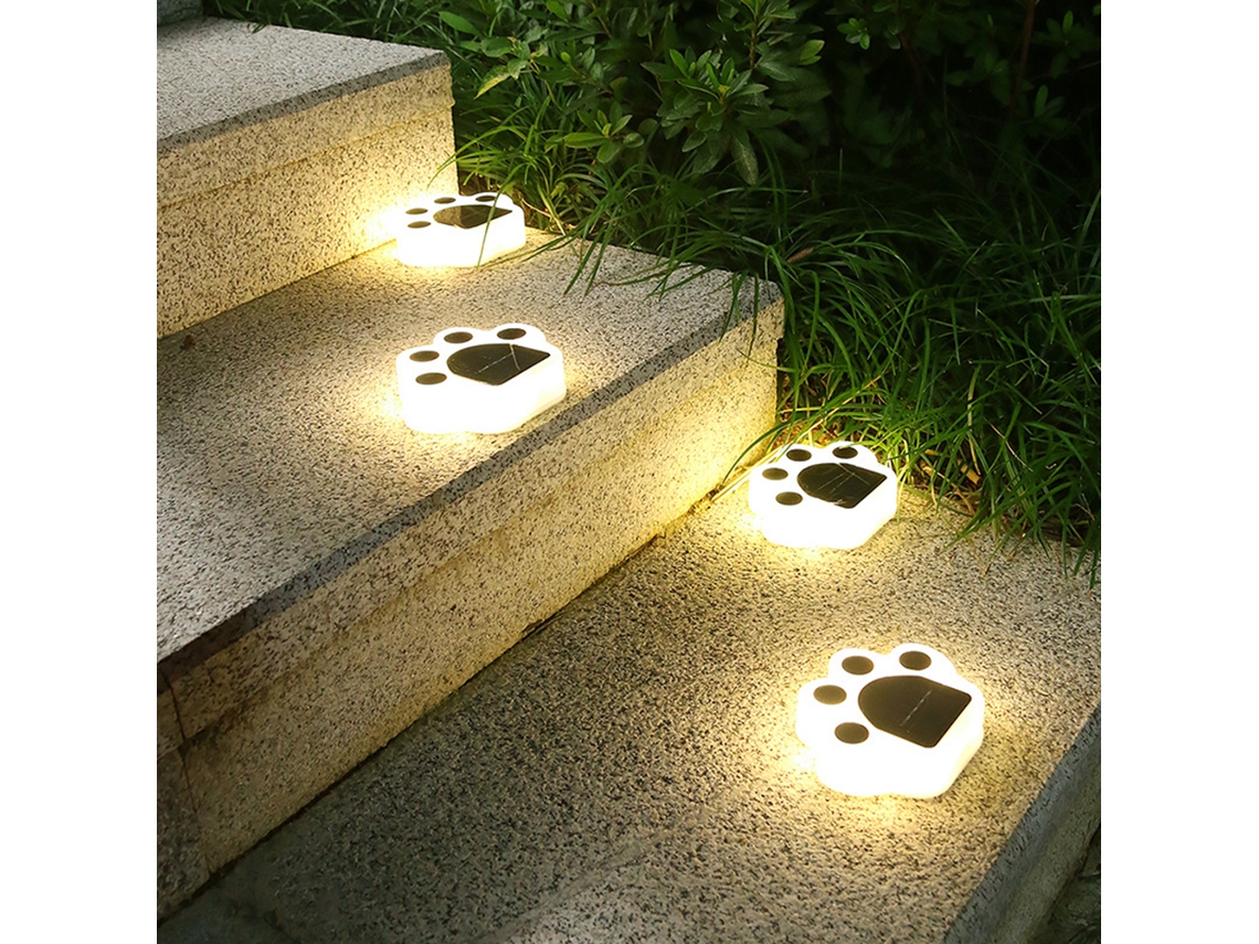 4 Luces Solares Con Forma De Pata Para Jardín, Led Recargables, Iluminación Exterior, Patio, Césped, Ip65