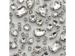 2026-pedrillos De Cristal De Vidrio Con Base De Coser 100 Piezas Formas Mixtas Para Joyería Y Manualidades Champagne