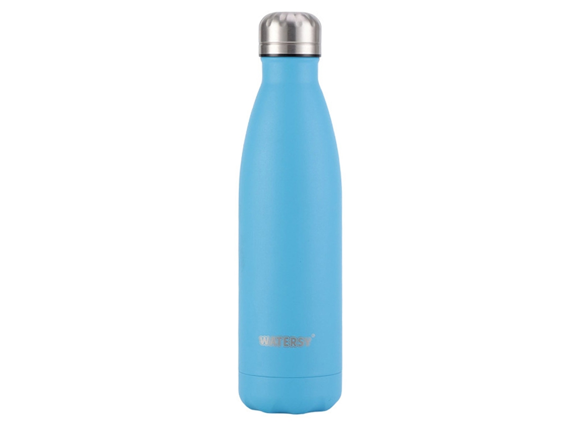 Botella de agua de acero inoxidable de 500 ml Botella a prueba de fugas para deportes, aire libre y escuela (azul, 500 ml) NEVEANCE