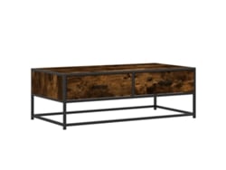 Mesa de centro MAISON EXCLUSIVE en madera y derivados metálicos, roble ahumado (100x50x35 cm)