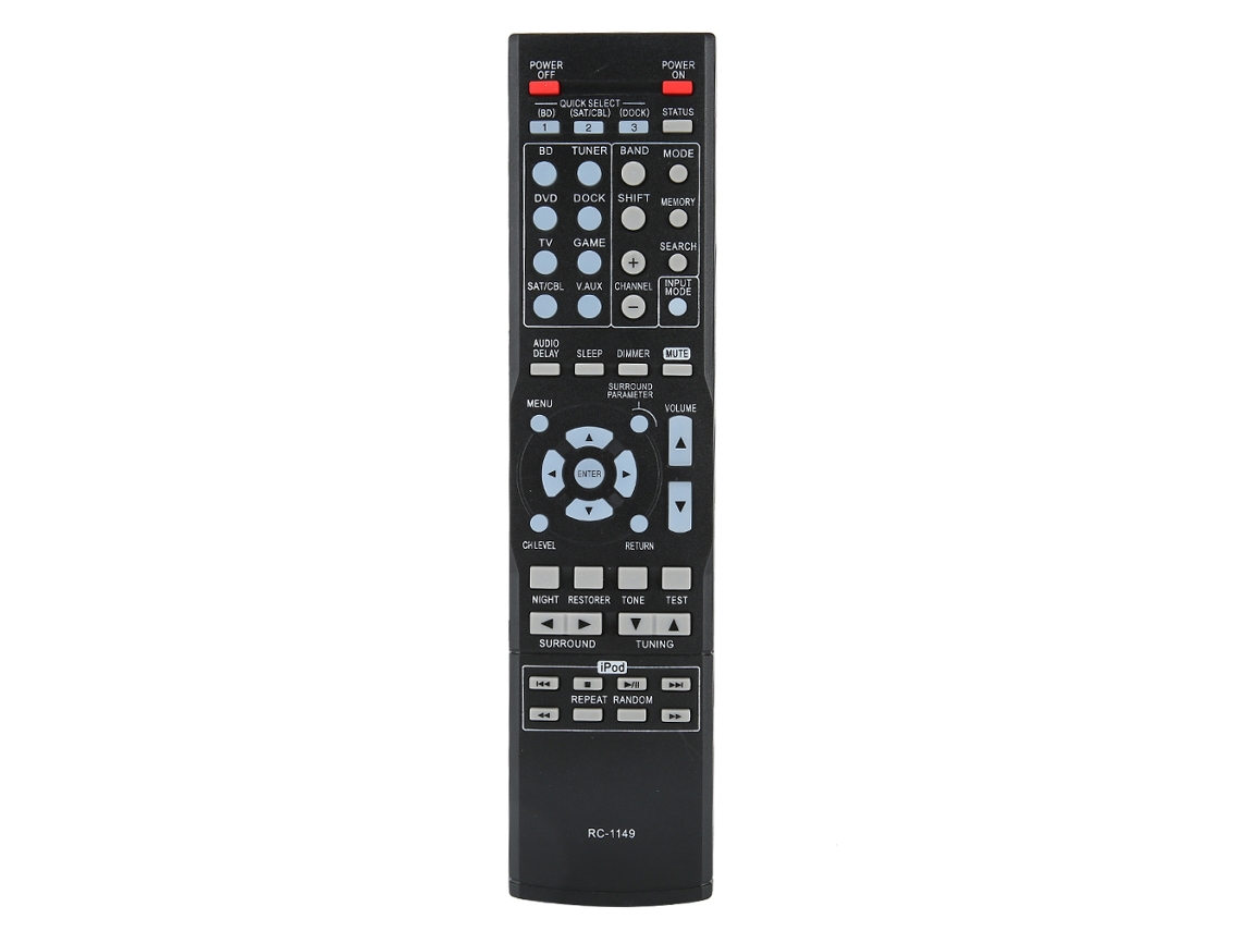 Controle Remoto Substituto Para Denon Rc-1149 Em Abs Durável Resistente Ao Desgaste Preto