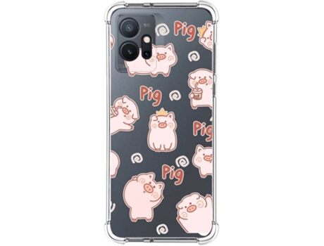 Carcasa para Vivo Y55 5G TUMUNDOSMARTPHONE Dibujos Antigolpes Cerdos Multicolor