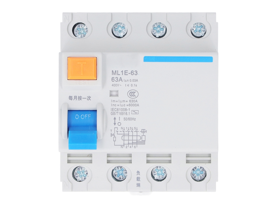 Disyuntor Mcb De 63 A Y 400 V, 3p+n, Con Interruptor De Protección De 6 Ka Para Seguridad Residencial Y Comercial.