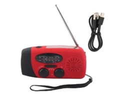 Radio Meteorológica Am/fm/wb Con Energía Solar, Manivela, Cargador Usb Y Linterna Led Kit De Emergencia Portátil.