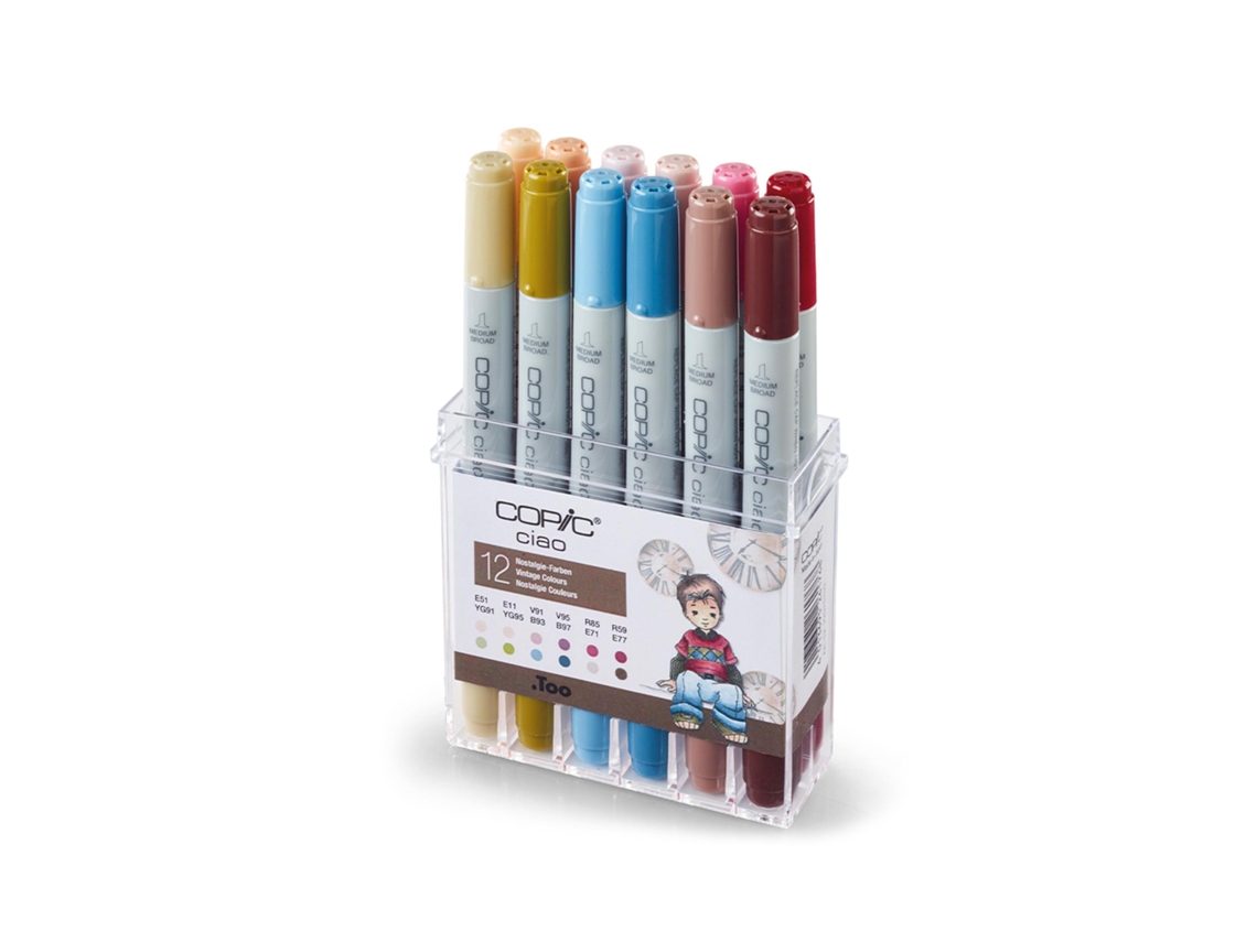 Caja Caixa Copic Ciao 12 Piezas Toneladas Vintage