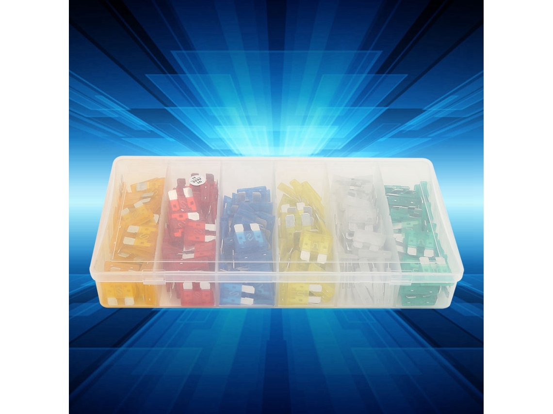 Kit 2026dz de 200 fusibles de papel de aluminio transparente para automóviles y camiones - Naranja/Rojo/Azul/Amarillo/Blanco/Verde
