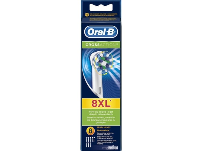 Cabezales para Cepillo de Dientes ORAL-B Cross Action 8p (8unidades)