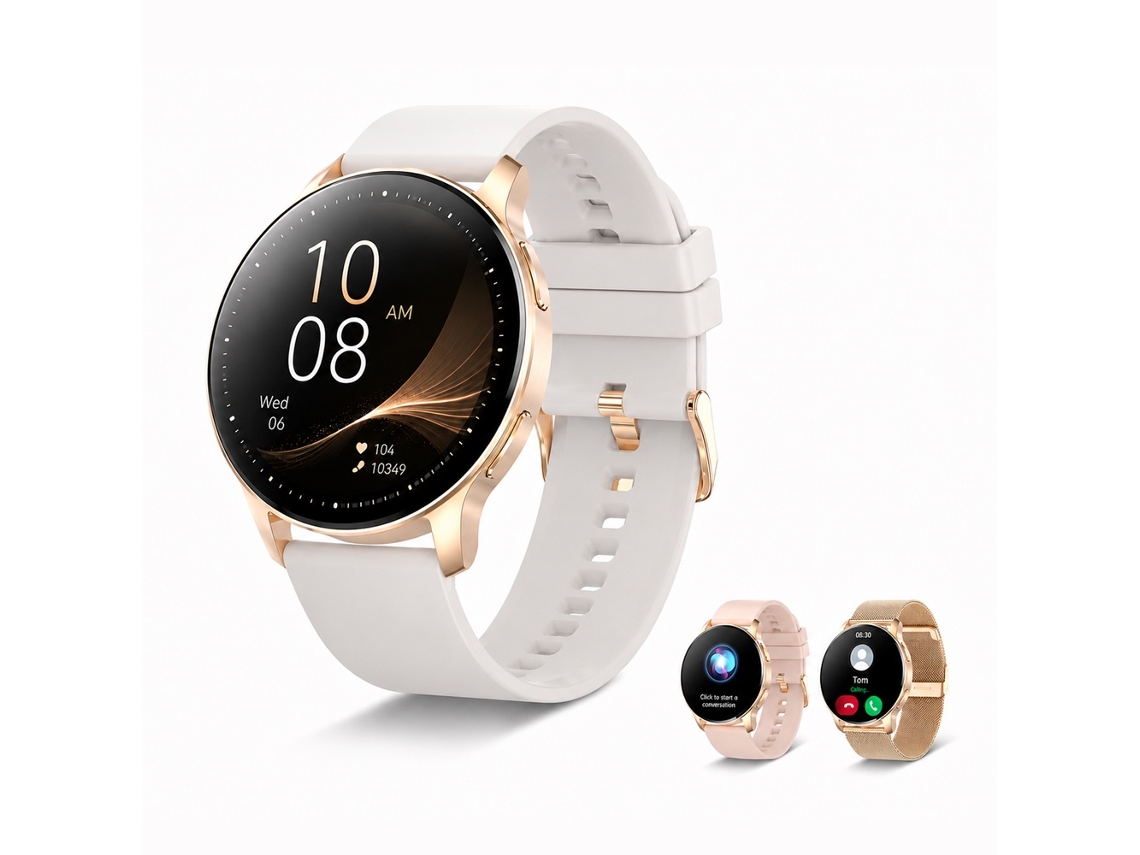 Smartwatch CHRONUS de 1.32'' con Pantalla táctil Monitor de Fitness Plata