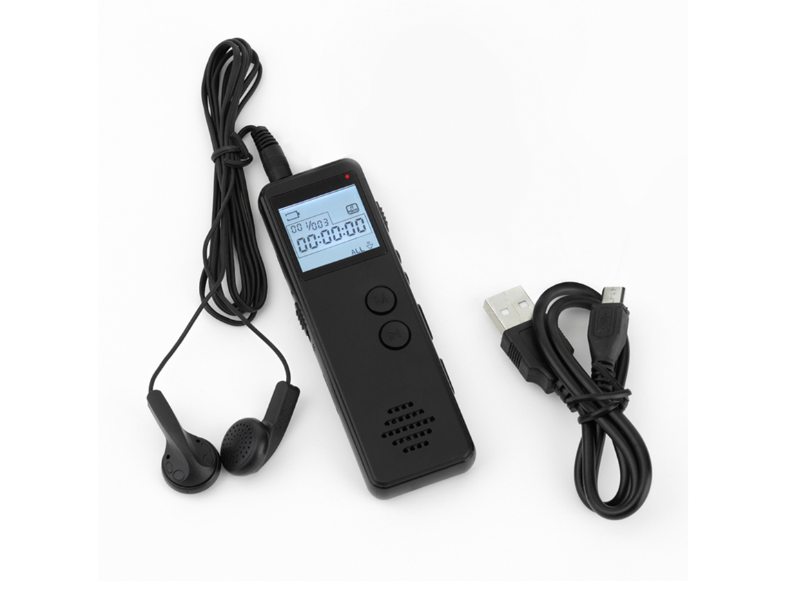 Grabadora De Voz Digital De 16 Gb Con Activador De Voz, Reducción De Ruido, Grabadora Hd Y Reproductor De Mp3 Para Reuniones, Clases Y Entrevistas.