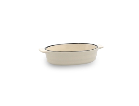 Cazuela Quid Cocco Ovalada Cerámica Blanco (18 X 11 X 4 Cm) (Pack 12X)