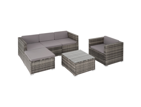 Conjunto De Ratán Lignano Con Sillón TECTAKE