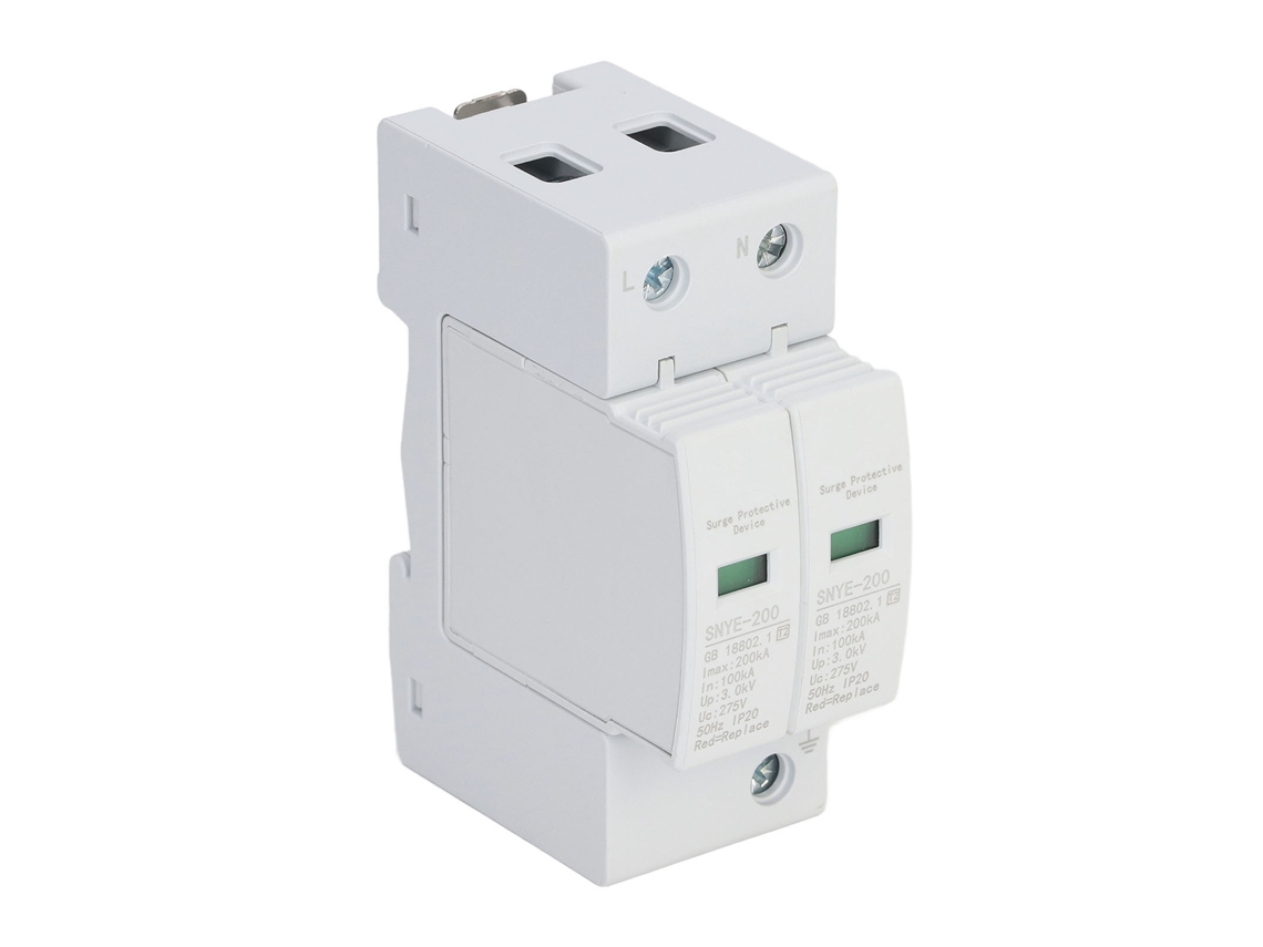 Veloriskku-protector De Sobrecarga AC 200ka 2p 275v Con Ventana Vista Y Terminais Aislados, Branco