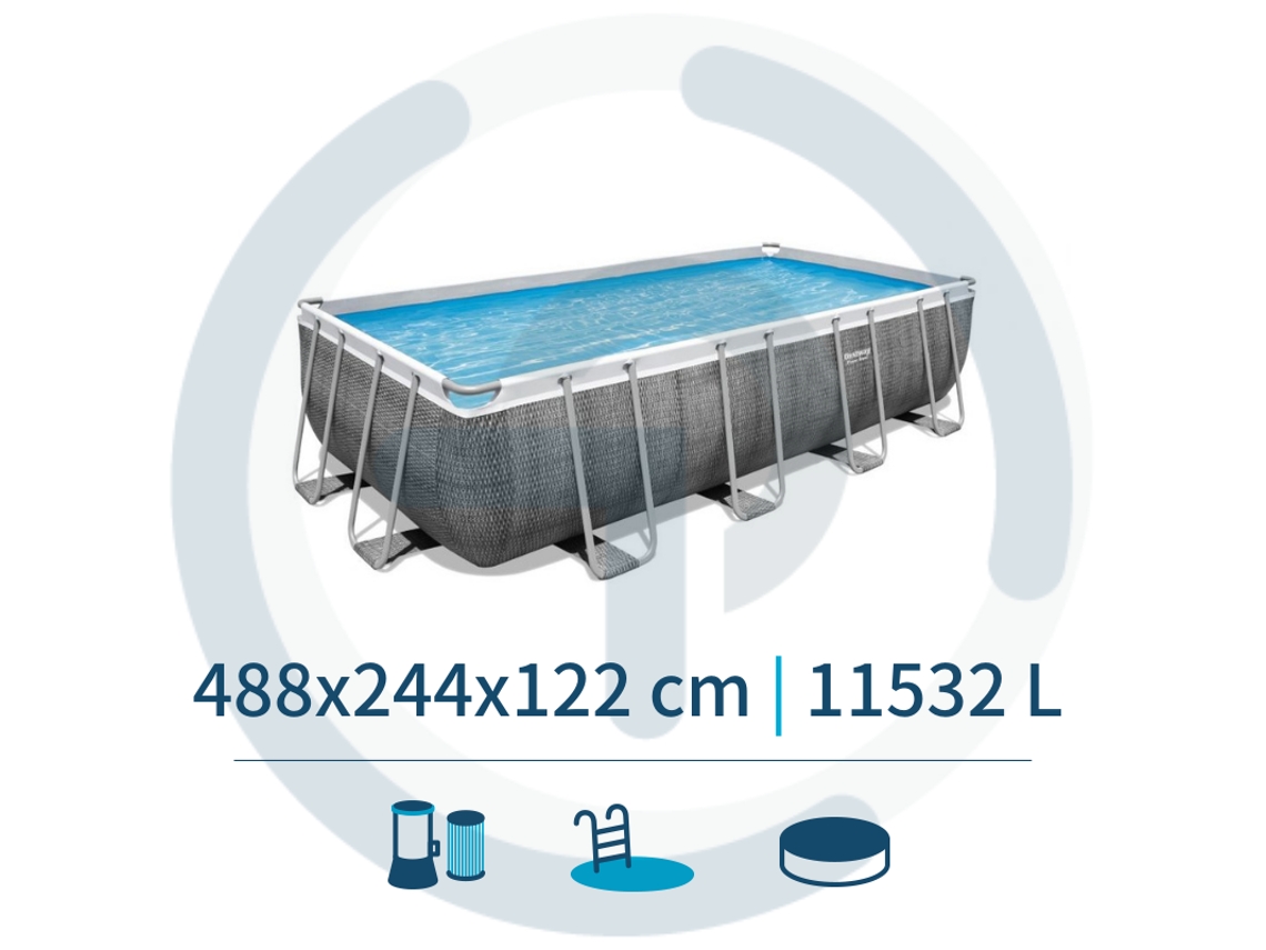 Piscina de Acero BESTWAY 56996 (con Bomba - 11532 L - 244x122cm)