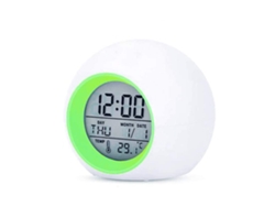 Despertador digital para niños, 7 colores de luz, repetición, detección de temperatura RNEMITERY