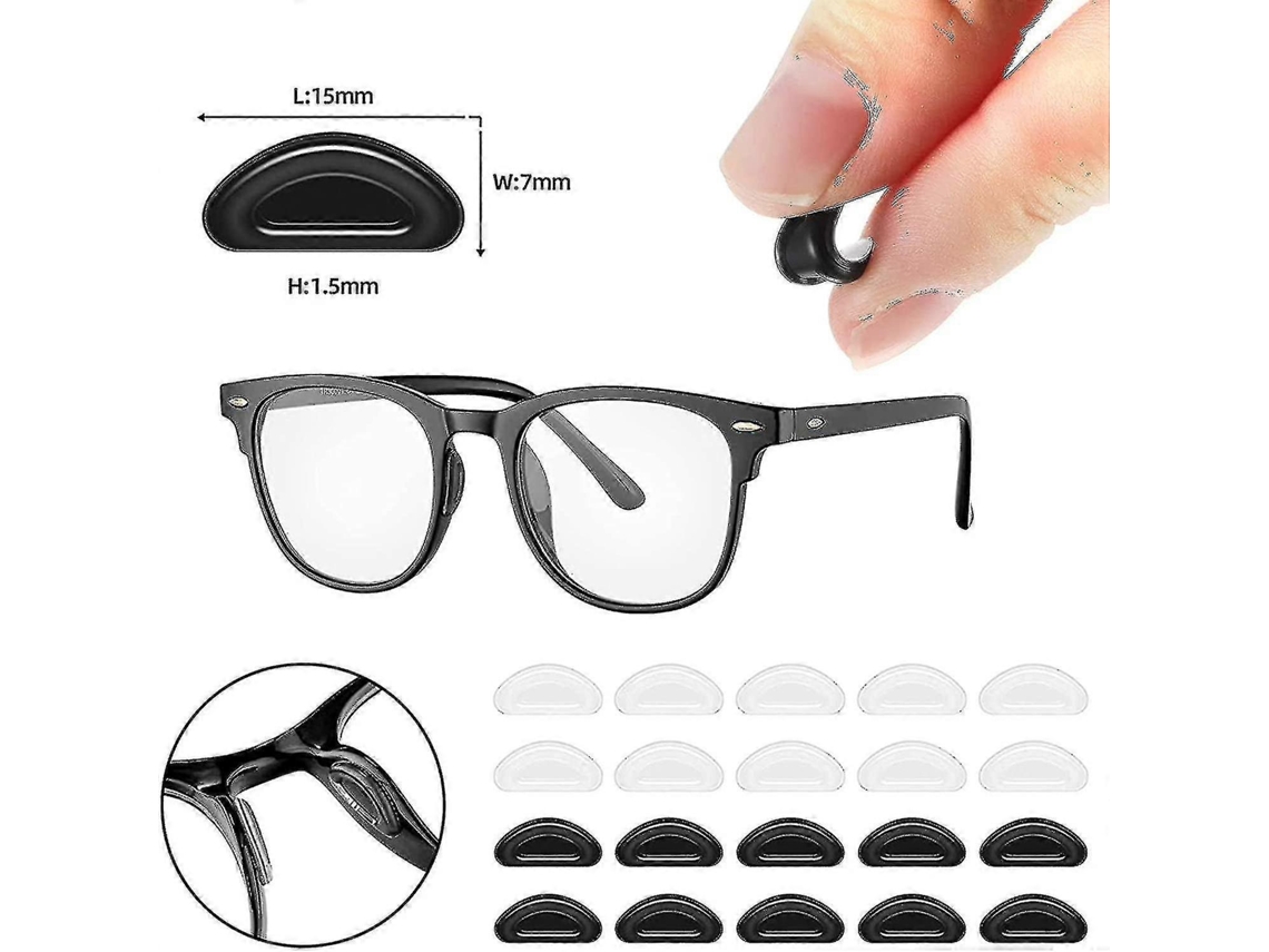 26 pares de ganchos de silicona antideslizantes para gafas, almohadillas nasales adhesivas para gafas, Rosewell