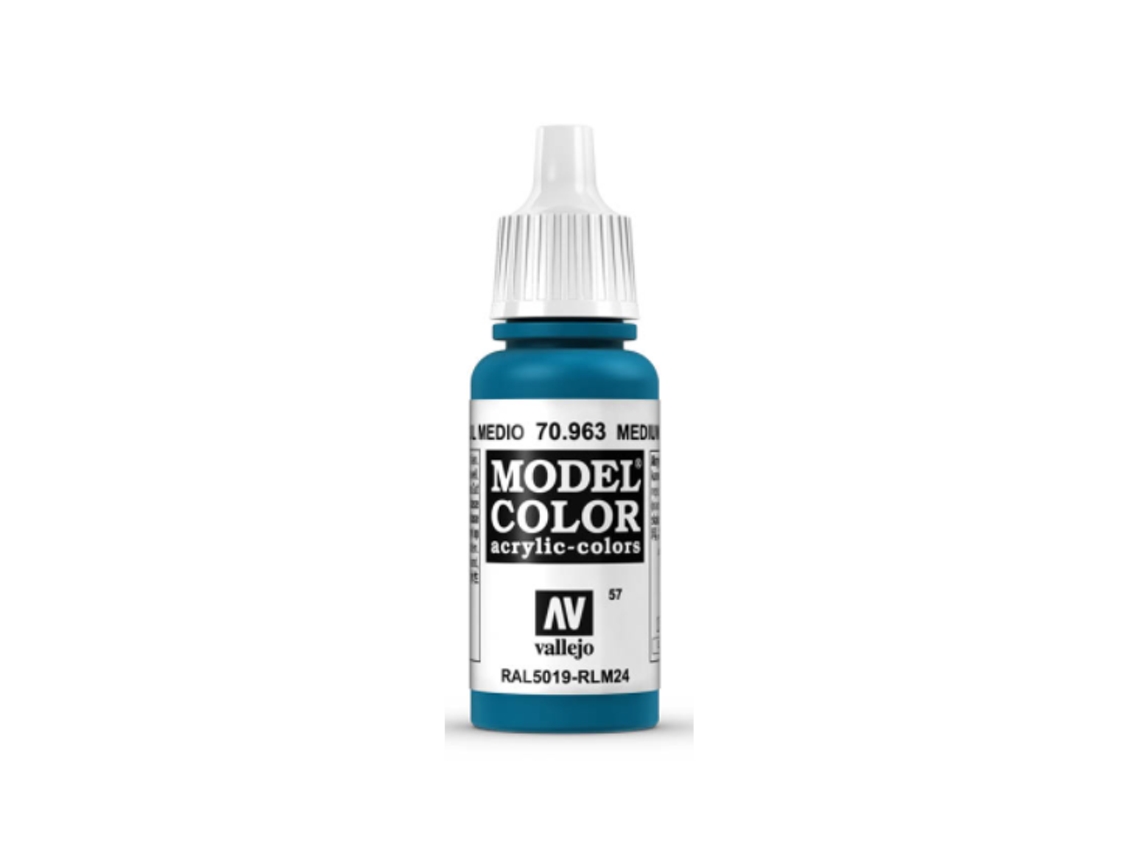 Pintura Acrílica Mate 17 Ml ACRYLICOS VALLEJO 963 Azul Medio Ral 5019/Rlm24