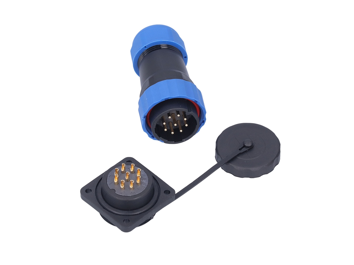 Conector De Alimentación Impermeable Ip68, Enchufe Y Toma De Aviación Cuadrados, 4 Orificios, 380 V 10 A, Pin Sp289