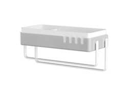 Organizador de pared para baño con ganchos, estantes impermeables, ajustables, sin perforaciones, estantes de ducha, para cocina