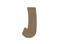Letra J mayúscula de madera MDF para decoración - 8 cm