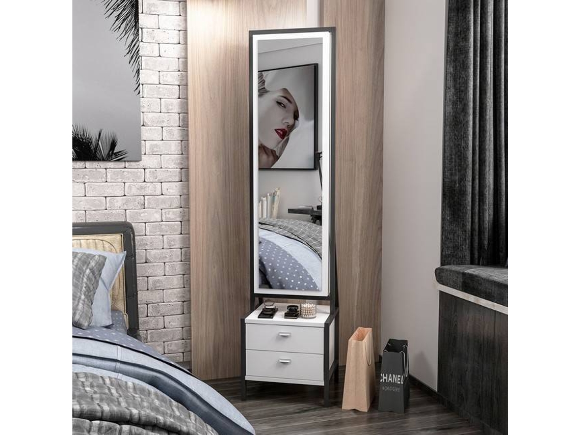 Armário Polivalente Elegante HOMEMANIA (Blanco, Negro-Tablero de Partículas de Melamina, Metal-41 X 35 X 170)