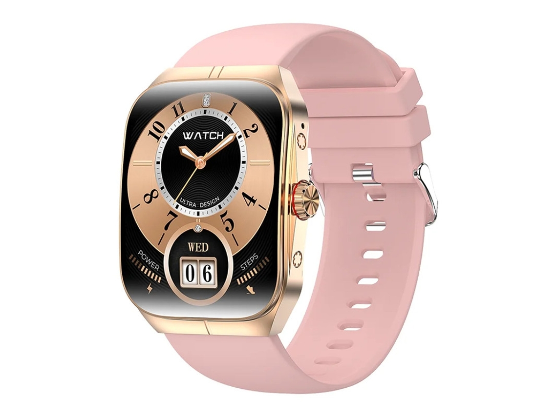 Reloj Inteligente Hk80 Con Llamadas Bluetooth Monitoreo De Salud Música Y Modos Deportivos Rosa Yizhood