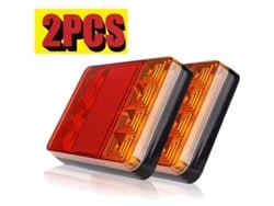 Iluminação Refletores Reboque, 2 Peças Luzes Traseiras Reboque Led Iluminação Traseira Luz Travagem À Prova D'água Universal Sinal Indicador Camião C