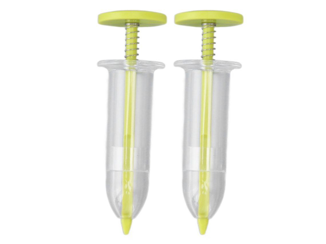 2 Mini Dispensadores De Semillas Ajustables, Herramienta Manual Para Sembrar Semillas, Herramienta De Jardín De Plástico Amarillo