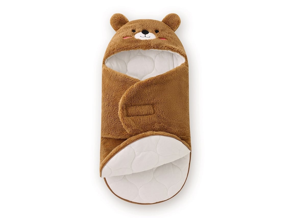 Saco de dormir para bebé, manta desmontable con cremallera, suave y gruesa, apta para recién nacidos de 0 a 6 meses, marrón, Czhhmart