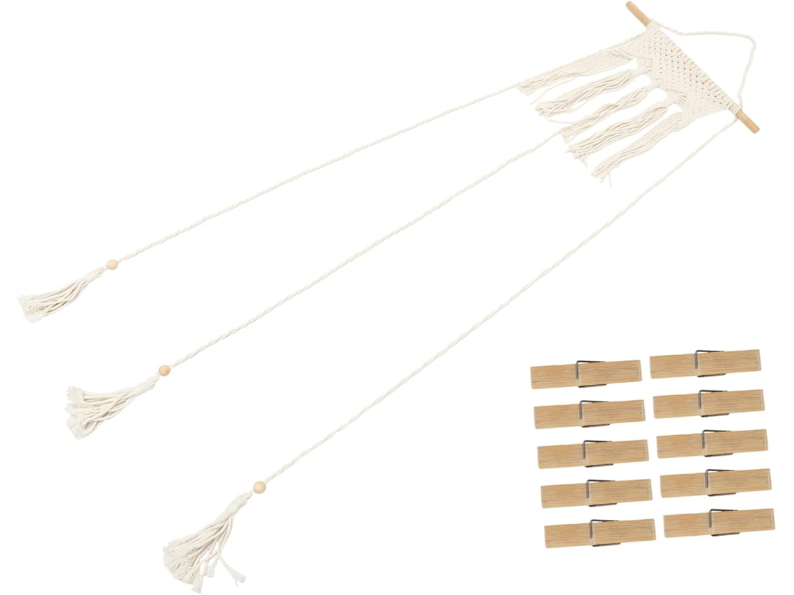 Marcos Fotos Macramé Colgar Pared Clips Tarjetas Decoración