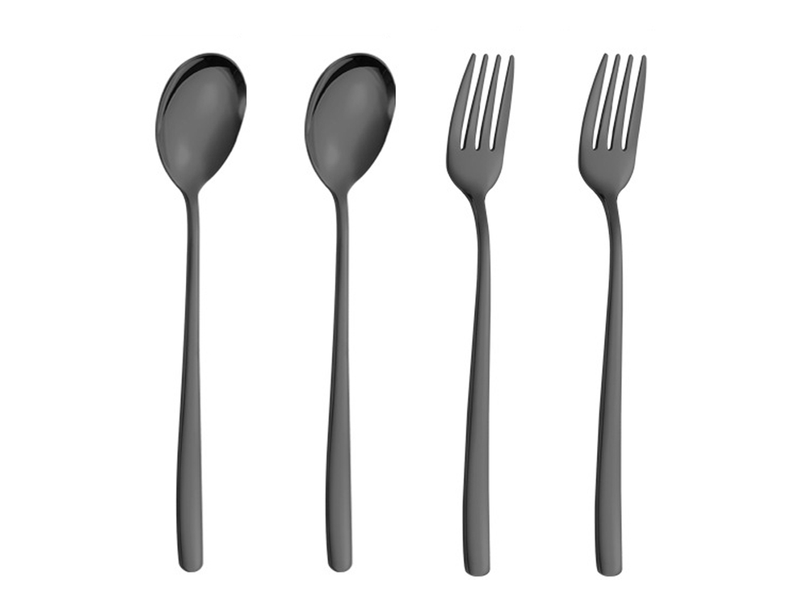 Juego de tenedores coloridos para cena - 4 piezas, cubiertos modernos NEVEANCE