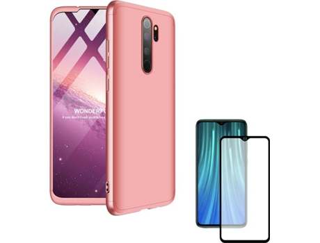 Funda y Protector de Pantalla Xiaomi Redmi Note 8 Pro PHONESHIELD Slim Armor 360º / Flexguard Full Rosa