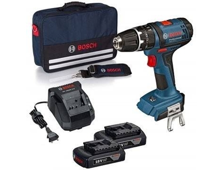 Taladro de Percusión BOSCH GSB 18-2 Litio (2 Baterías + Cargador + Bolsa) Profissional 0615990K45