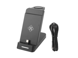 Estação De Carga 3 Em 1 Portátil Dobrável Suporte Sem Fio Para Galaxy Z Flip Fold Buds Watch 6 Preto